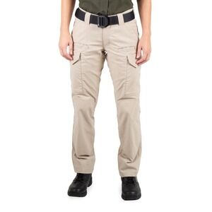 First Tactical V2 Pants Women's Sz 16 Regular Khaki Cargo Ripstop 360 Stretch